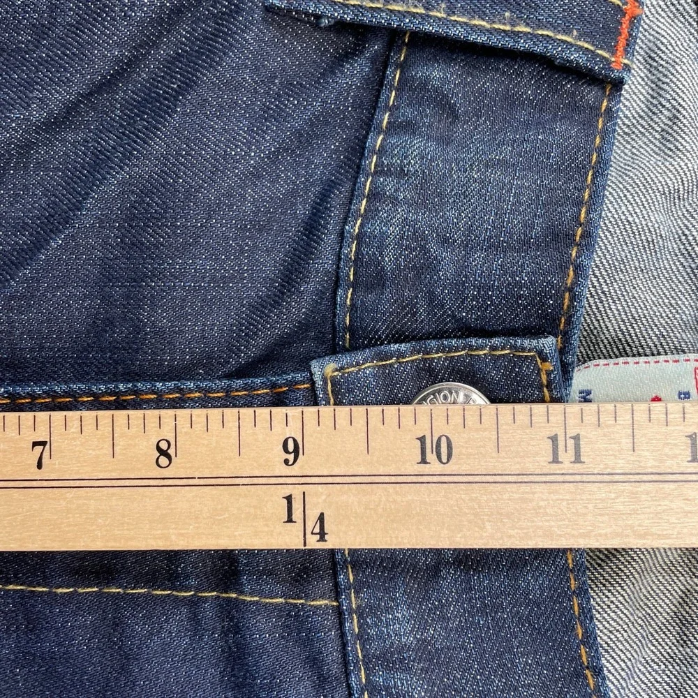 True Religion Jeans Mens 38 Blue Bobby Straight Dark Wash Horseshoe Stitching